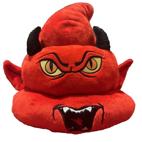 Rare Devil Emoji Poop Swirl Plush Emoticon Emoji Hat - Picture 2 of 3